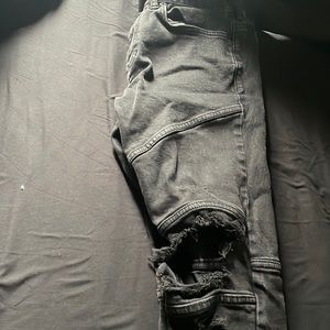 pacsun stacked skinny distressed moto jeans 30x30